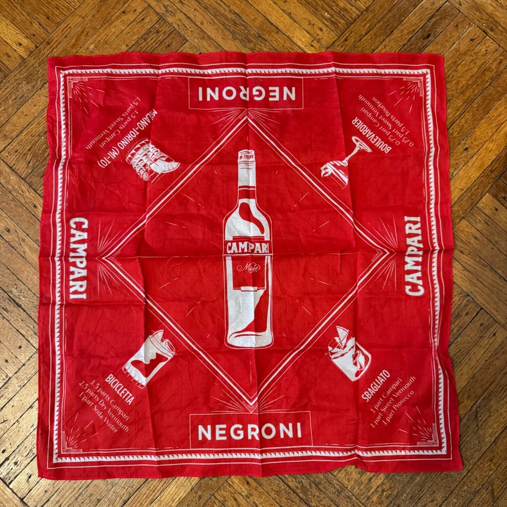 Campari Negroni Red Bandana
